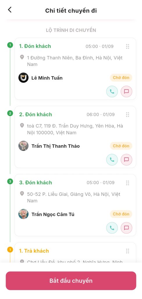 sap xep thu ttu don tra