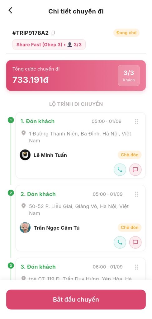 bat dau chuyen